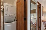 Walk-in closet with stackable washer and dryer